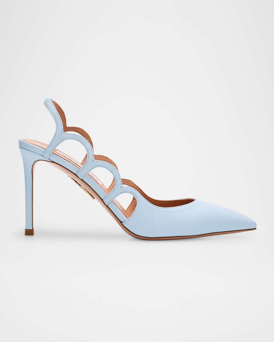 Napa Leather and PVC Endless Love Slingback Pumps